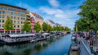 Canali in Christianshavn, Copenaghen, Danimarca