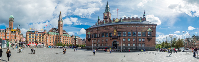 Plaza del Ayuntamiento (Rådhuspladsen), Copenhague, Dinamarca