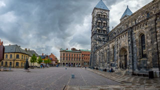 Cattedrale di Lund e la sua piazza, Svezia